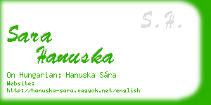 sara hanuska business card